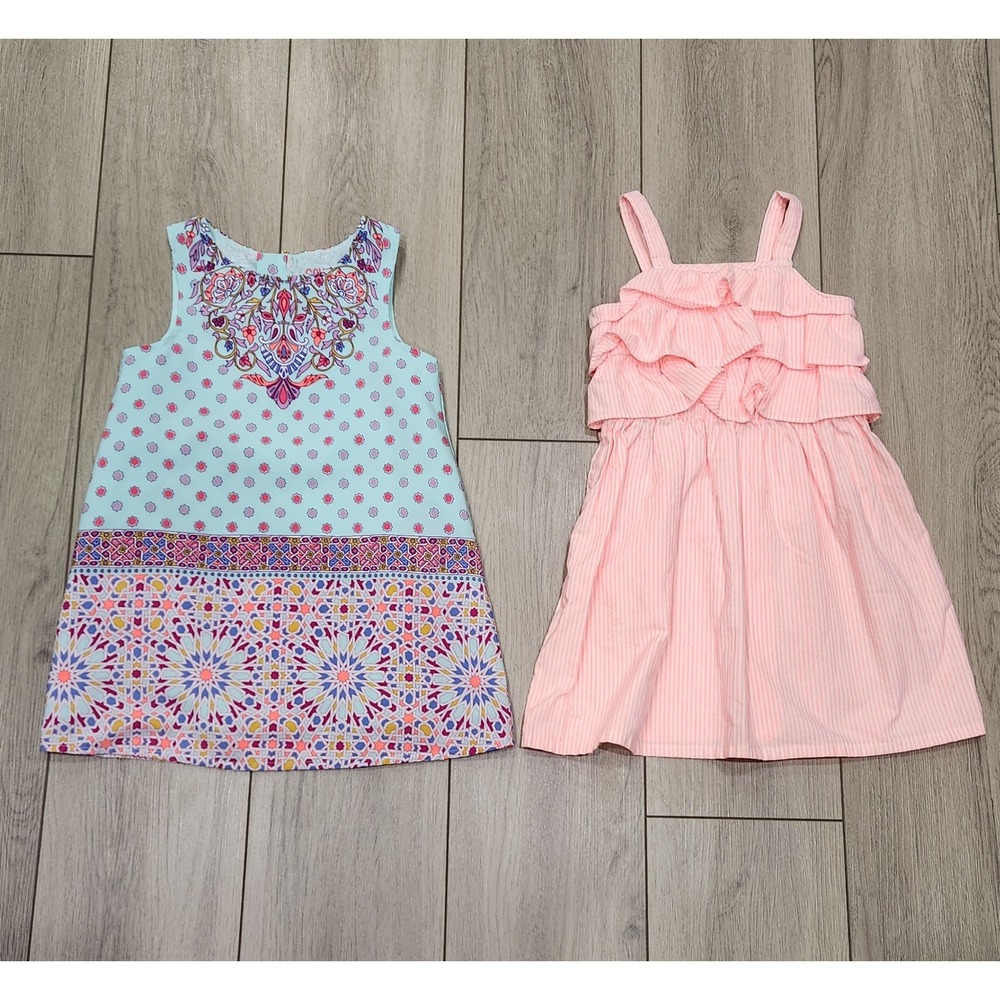 OshKosh &‎ Gymboree Girls Spring Summer Dresses Bundle Size 4T Stripe Mosaic